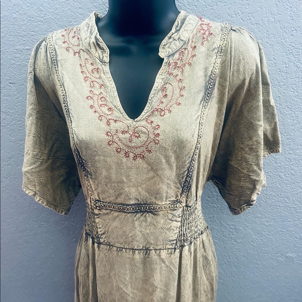 Just Cruising Vintage Dress w/ Waist Tie in Back, Made in India 🇮🇳